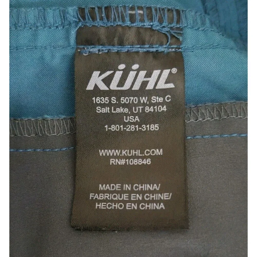 KUHL Spire Women's Hiking Short Size 10 Teal Blue Outdoors Crunchy Granola Walk